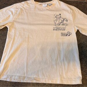 Zara Mickey Mouse Graphic Tee - Cream